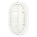 Westinghouse One-Light Outdoor Wall Fixture White on Steel White Glass Lens 6783500